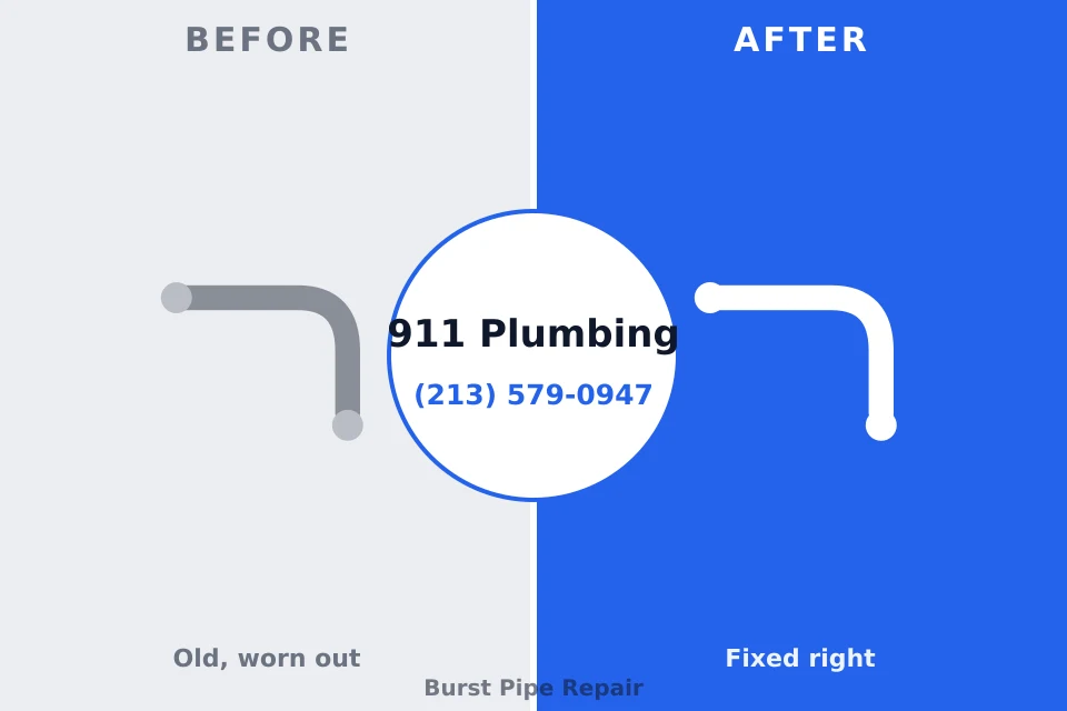 Before and after: plumbing repair Logan Elm Village, OH